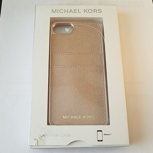Michael KORS Saffiano Leather Gold Case iPhone 7